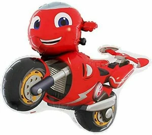 10x 32" Ricky Zoom Red Motorbike Foil Balloon - wholesale £29.99 for 10 balloon - Picture 1 of 3