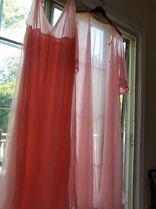 Vintage Sexy Sears Transparent Morgenmantel Kleid Set Große 42 44 - Bild 1 von 8