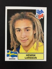 Henrik Larsson Rookie RC Sticker Panini USA 94 1994 World Cup #166