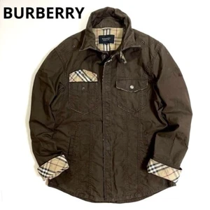 Burberry Black Label Shirt Jacket European Size M Nova Check Authentic Men's - Picture 1 of 9