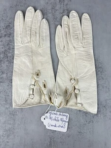 Vintage Leather gloves worn by 1940s Hollywood Movie Star MICHELE MORGAN - Picture 1 of 5