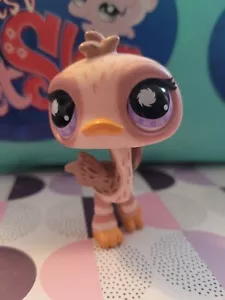 Littlest Pet Shop LPS Pink Tan Ostrich 945 Postcard Pets Purple Eyes - Picture 1 of 9