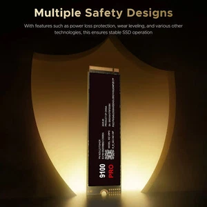9100 PRO M.2 SSD PCIe 4.0 NVMe TLC SSD High Transfer Speed 1TB/2TB/4TB Internal - Picture 1 of 24
