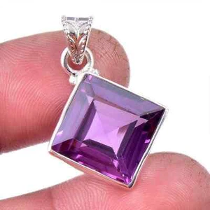 28,78 ct natürlicher Farbwechsel Alexandrit zertifiziert Edelstein Anhänger 925 Silber - Bild 1 von 6