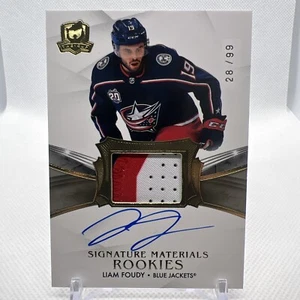 Liam Foudy 2020-21 The Cup Signature Materials Rookies /99 Columbus Blue Jackets - Bild 1 von 2