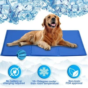 Pet Dog Cooling Mats Self Cool Gel Mat For Dogs Cats Heat Relief Pad 5 Sizes - Picture 1 of 32