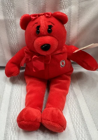 9" Ohio State Buckeye Buddy Bears  Scarlet Plush Cover