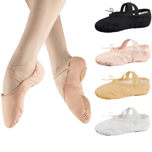 Ballettschuhe Schwarz 40 Ballettschläppchen RAIKOU Tanzschuhe Gr.22-44 Rosa Weiß - Bild 1 von 19
