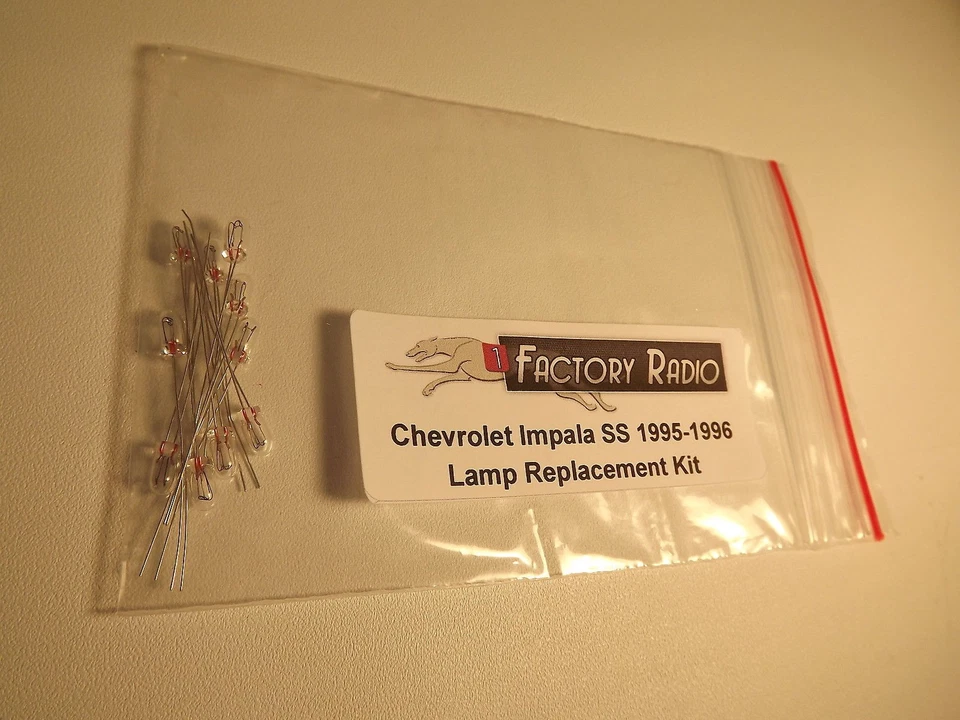 Chevrolet Impala SS Radio Light Replacement Kit 1995 1996 w Photo Instructions - Image 1 of 3