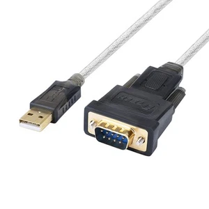 Serial Cable to USB Adapter DB9 Male RS232 Port Supports Windows 11 10 8 7 Ma... - Picture 1 of 7