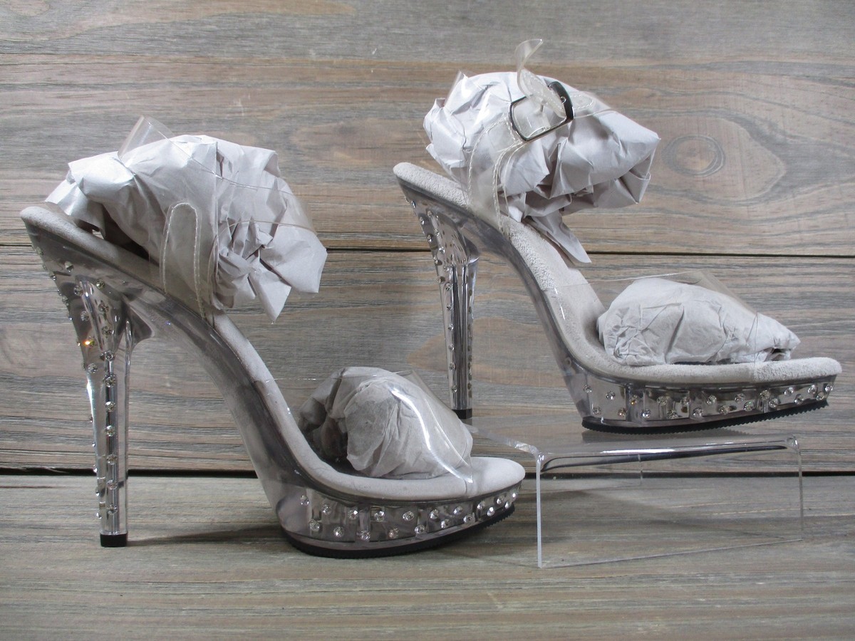 Sandalias Taco Aguja Tacones Acrilicos Sandalias De Tacón Mujer