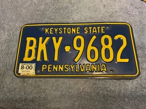 Pennsylvania License Plate 2000 Keystone State BKY-9682 - Picture 1 of 1