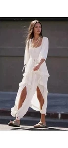 Free People In Your Dreams Maxikleid elfenbein gesmokt Größe XS/S neu mit Etikett 128 $ ausverkauft - Bild 1 von 5