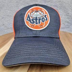Houston Astros Hat Cap Flex Fit L/XL Blue Orange Retro Logo MLB Baseball New Era - Picture 1 of 8