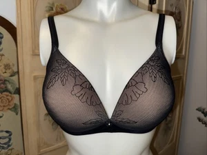 Warners 02019 Wireless Black Push-up Bra 36B - Picture 1 of 13