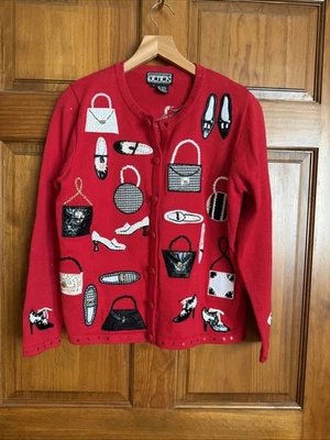 Cárdigan Suéter Navidad Pequeño De Colección Berek 2 Rojo Tanaka Sakon Foto 1 de 4