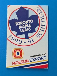 Toronto Maple Leafs/Saints 1990-91 Official Hockey Team Pocket Schedule - Foto 1 di 4