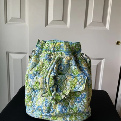 Bandolera Vera Bradley Dibujo Rápido Cinch Bolso Cubo Inglés Prado Cartera Retirada Foto 1 de 2