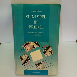 Slim Spel Bridge Brian Senior 1988 Dutch Book Vintage Card Game Strategy Holland - Imagen 1 de 8