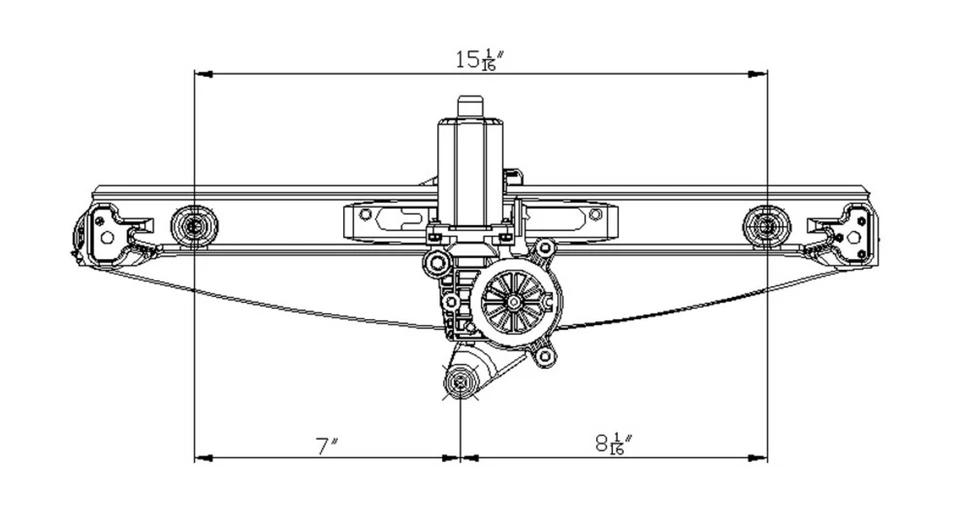 Power Window Regulator with Motor for 99-05 BMW 3 Series Sedan/Wagon Rear Right - Image 1 of 1