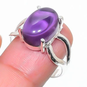 Purple Amethyst Gemstone 925 Sterling Silver Jewelry All Size Ring For Gift - Picture 1 of 1