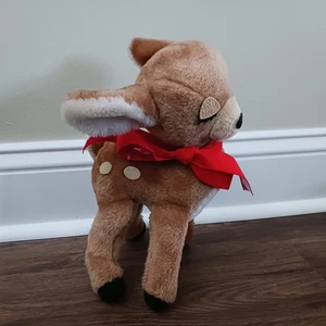 Vintage R Dakin 1974 10 Zoll Rentier Rehkitz Stofftier Plüschtier Weihnachten - Bild 1 von 6