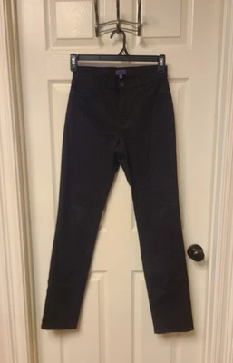 Pantalones de mezclilla NYDJ talla 0 negros al tobillo EXC COND cómodos ~ Lift Tuck elásticos adelgazantes ~ talla 0 Foto 1 de 4