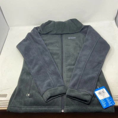 Columbia Girls Benton II Hooded Fleece Jacket WG6333 Youth Large L Dark Gray - Image 1 of 4