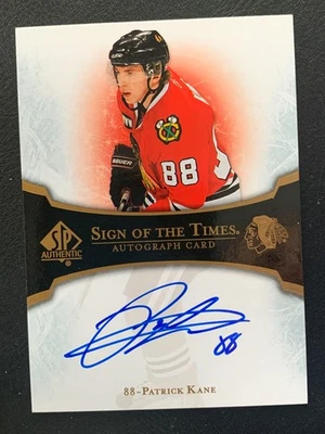 Upper Deck SP 2007 auténtico Sign of the Times SOTT Patrick Kane autógrafo automático Foto 1 de 2