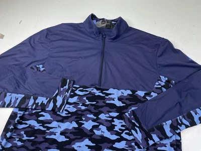 Greyson Pullover Jacket Mens XXL Blue Camo Comanche Half Zip Hybrid Nylon Golf - Image 1 of 4