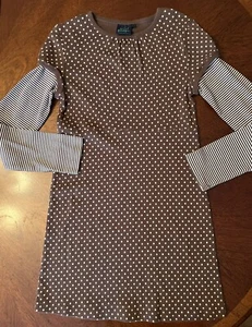 Mini Boden Girls Brown Polka Dot Size 13-14 Long Sleeve Casual - Picture 1 of 3