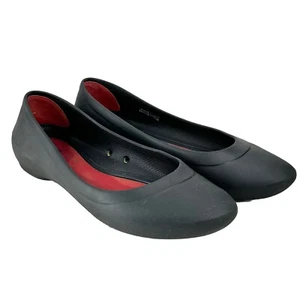 Crocs Ballerinas Schuh WMNS Gr. 8 schwarz LINA kultige Slipper geschlossene Zehe Komfort - Bild 1 von 10