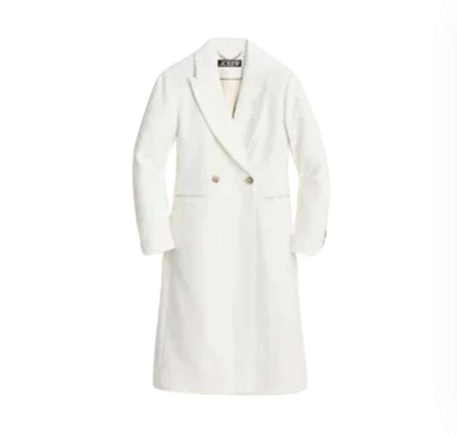 JCrew Mirabelle Top Coat Womens 4 Blue Bird Italian Wool Cashmere BM546