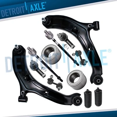 Brazos de control inferiores delanteros Tierods de cojinete de rueda 12 piezas para Hyundai Accent 2000-2005 Foto 1 de 4