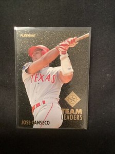 1995 Fleer Team Leaders Jose Canseco Kenny Rogers #13.         EN13