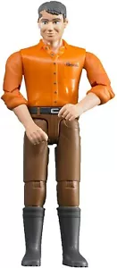 NUOVO Modellino giocattolo Bruder 60007 Bworld uomo con pelle chiara/jeans marroni - Foto 1 di 2