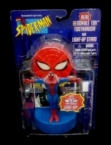 Spider-Man Biegespielzeug Zahnbürste & Leuchtständer 1997 Marvel Comics - Bild 1 von 2
