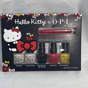 OPI Hello Kitty Friend Pack 5 Mini Nail Lacquer Polish & Art Tool Set Boxed NIB - Picture 1 of 9
