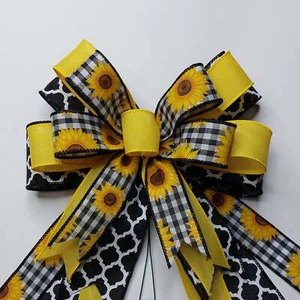 Arco de otoño de girasol negro y amarillo - Imagen 1 de 2