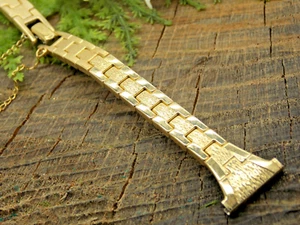 Vintage NOS Watch Band Butterfly Clasp Rolled Gold Plate 14mm Kestenmade USA - Picture 1 of 6