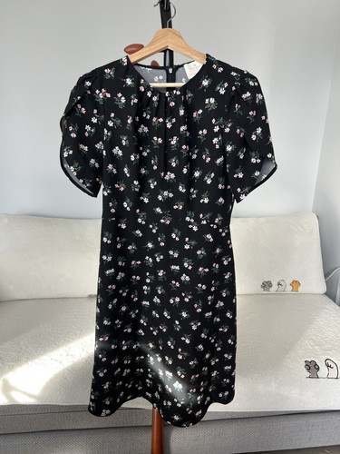 Abito Kate Spade nero floreale manica corta Taglia 4