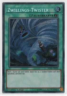 Yugioh GERMAN Twin Twisters SHVA-EN059 DE059 Secret Rare 1st Edition LP - Image 1 of 2