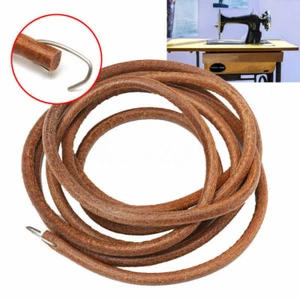 Máquina de coser tipo cinta de rodar antigua con cinturón de cuero de colección 71-72" envío gratuito - Imagen 1 de 5