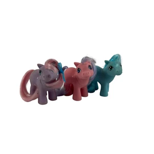 Vintage G1 My Little Pony ordine postale tutti e 3 i Baby Ember blu rosa viola - Foto 1 di 4