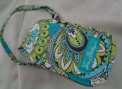 VERA BRADLEY CELL PHONE CASE IN BLUE AND GREEN  GOOD PRE OWNED - Image 1 of 3