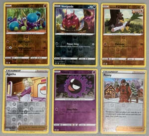 🟣Pokemon Key Cards 🟣Sword & Shield Chilling Reign🟣6 Reverse Holos - Picture 1 of 5