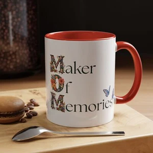 Mug MOM Maker of Memories, Mother's Day Gift, Floral Coffee Cup Gift for Mom - Picture 1 of 49