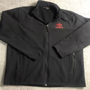 Port Authority Jacket Men XL Black Toyota Logo Softshell Fleece Workwear Toyo - Picture 1 of 20