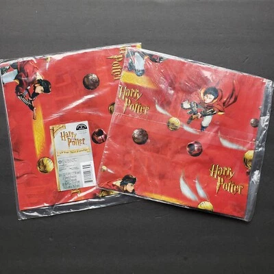 Lot of 2 Hallmark Expressions Harry Potter Quidditch Gift Wrap Paper 20"x30" New - Image 1 of 2
