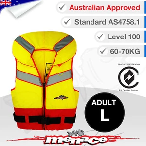ADULT LARGE Offshore Life Jacket - Foam Type 1 Lifejacket Vest PFD Level 100 - Picture 1 of 6